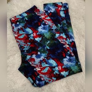 Ashley Stewart Tropical Print Cotton Leggings New Women's Size 18/20 🆕